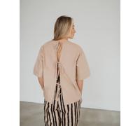 Turtledove London Doris Beige Tie Back Top Beige