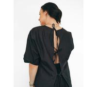 Turtledove London Doris black Tie Back Top - Black - M (Size 2)