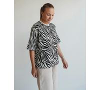 Turtledove London Elsie Multicolour Zebra Streak Print Oversized T-Shirt - Multicolour - L (Size 3)
