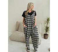 Turtledove London Grace Multicolour Check Print Reversible Wide Leg Jumpsuit - Multicolour - L (Size 3)