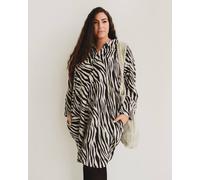 Turtledove London Jess Multicolour Zebra Streak Midi Shirt Dress Multi 14-18