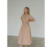 Turtledove London Joyce Beige Midi Skirt - Beige - L (Size 3)