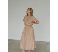 Turtledove London Joyce Beige Midi Skirt - Beige - M (Size 2)