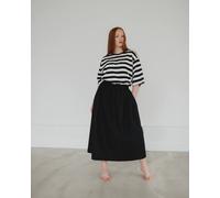 Turtledove London Joyce Black Midi Skirt Black