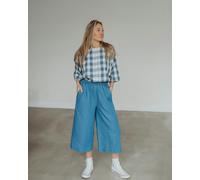 Turtledove London Judy Blue Crop Trousers - Blue - L (Size 3)