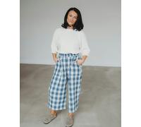 Turtledove London Judy Multicolour Marine Check Print Reversible Crop Trousers - Multicolour - Size 3