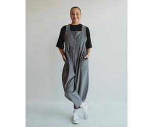 Turtledove London lice GreySmocking Strap Jumpsuit - Grey - Size 2