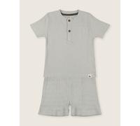 Turtledove London Light Green Rib Top & Short Set - Green - 6-12 Months