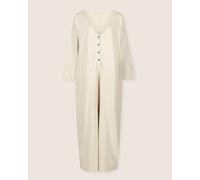 Turtledove London Mai Cream V- Neck Jumpsuit - Neutral - L (Size 3)