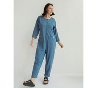 Turtledove London Mila Blue Long Sleeve Jumpsuit - Blue - L (Size 3)