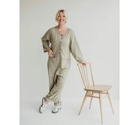 Turtledove London Mila Stone Long Sleeve Jumpsuit - Stone - Size 2
