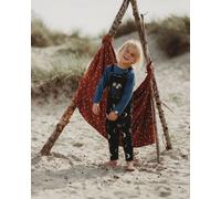 Turtledove London Misty Print Kids Easy Fit Dungaree in Emerald | Size: 1-2 Years Turtledove London Emerald 1-2 Years