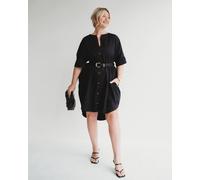 Turtledove London Nina Black Midi Dress Black 12