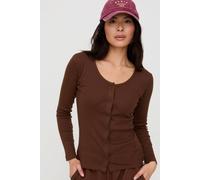 Turtledove London Nora Brown Long Sleeve Top Brown