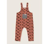 Turtledove London Red Bear Print Dungarees - Red - 6-12 Months