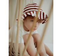 Turtledove London Red Horizontal Stripe Print Sun Hat - Red - 5-8 Years