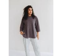 Turtledove London Sarah Charcoal Grey Top Charcoal 12