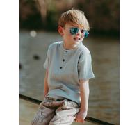 Turtledove London Sky Blue Mandarin Collar Shirt - Blue - 6-12 Months