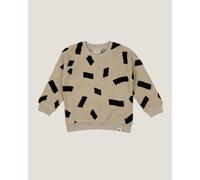 Turtledove London Stone Confetti Print Velour Sweatshirt - 0-6 Months - Stone