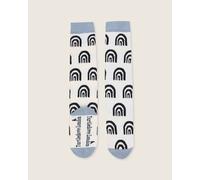 Turtledove London White Rainbow Print Knee High Socks - White - 0-6 Months