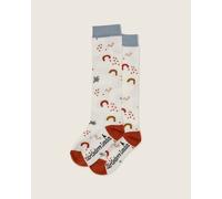 Turtledove London White Silhouette Print Knee High Socks - White - 6-12 Months