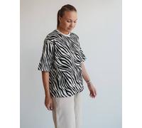 Turtledove London Women's Elsie Multicolour Zebra Streak Print Oversized T-Shirt | Size: 14/18