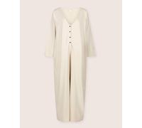 Turtledove London Women's Mai Cream V - Neck Jumpsuit | Size: 18/22