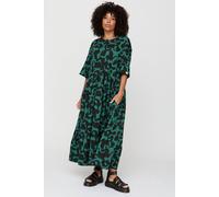 Turtledove London Women's Matilda Green Abstract Swirl Print Midi Dress | Size: Small Turtledove London Green S