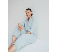 Turtledove London Women's Shana Sky Blue Collared Jumpsuit | Size: 18/22
