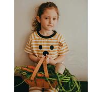 Turtledove London Yellow Bear Face Stripe Print T-Shirt - 6-7 Years