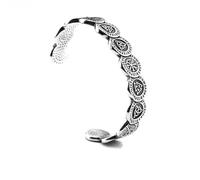 TURTLEDOVE Viking Bangle Bracelet - Stainless Steel Viking Bangle with Vegvisir Triquetra Valknut - Celtic Pagan Jewelry