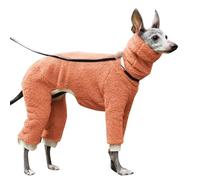 Turtleneck Dog Pyjamas for Warmth - Soft Fleece Full Body Jumpsuit, for Whippet & Afghan Hound, Cozy Pet Sleepwear(B,L)