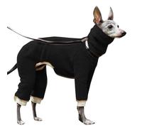 Turtleneck Dog Pyjamas for Warmth - Soft Fleece Full Body Jumpsuit, for Whippet & Afghan Hound, Cozy Pet Sleepwear(C,M)