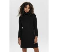 Turtleneck Jumper Dress in Chunky Knit Black