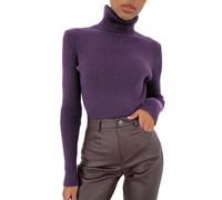 Turtleneck Jumpers for Women UK Women Plus Size Soft Sweater Slim Fit Lightweight Long Sleeve Tops Undershirt Knitted Warm Fashion Pullover Casual Round Neck Essentials Top Christmas Sweater Sales