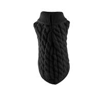 Turtleneck Knitted Jumper for Pets, Warm Dog Jumper, Dog Jumper, Pet Jumper, Crochet Coat Clothing, Thick Jumper, for Dogs, Pets, Small Dogs, Cats, Chihuahua (Black, L)
