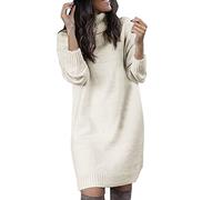 Turtleneck Long Jumpers Dresses For Women Oversized Knit Jumper Dress Ladies Baggy Fluffy Knitted Jumpers Womens High Neck Thick Fitted Plain Sweater For Women Pullover Sweaters Pullovers Streetwear
