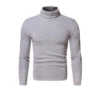 Turtleneck Men Casual Long Sleeve Roll Neck Knitted School Jumper Crooped Dressy Full Sleeve Stretchy Winter Sweater Warm Pullover Mock Neck Tee Undershirt Crew Neck Thick Heavy Cotton Navy Christmas