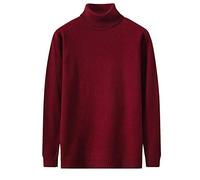 Turtleneck Men Casual Long Sleeve Roll Neck Knitted School Jumpers Crooped Dressy Full Sleeve Stretchy Winter Sweater Warm Pullover Mock Neck Tee Undershirt Crew Neck Thick Heavy Cotton Navy Christmas