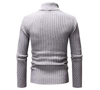 Turtleneck Pullover Men's Cotton Knitted Jumper Men's Plain Pullover Jacquard Cable Knit Cotton Mix Long Sleeve Sweater Elegant Winter Jumper Casual Sweatshirt Basic Tops Jumper