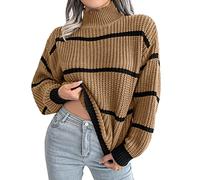 Turtleneck Sweater for Women, Women's Jumpers Thermal Underwear Long Sleeve Stretch Plain Roll Neck T-Shirts High Neck Blouses Tee Fluffy Jumpers Women Tops Pullover Soft Jumper