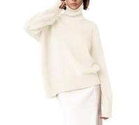 Turtleneck Sweater for Women, Womens Jumpers Uk Lantern Sleeve Cropped Sweater Ribbed Knit Stretch Ladies Soft Knitted Mock Turtle Neck Ladies Cable Knit Jumper Soft Pullover for Women Uk