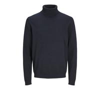 Jack & Jones Men's Roll Neck Jumper Jjebasic Knit Plain Blazer Navy XL