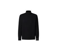 Black Cotton Embroidered Jumper, male, Pepe Jeans, Turtlenecks, Black, M, Knitwear M