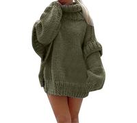 Turtleneck Women's Sweatshirt Long Sleeve Shirt Loose Casual Sweater Pullover Women's Puffy Long Sleeve Turtleneck Sweater Autumn and Winter Fashion Sweater Sweatshirts for Women UK