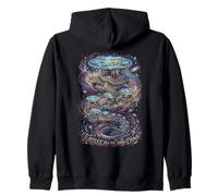 Turtles All The Way Down Flat Earth Conspiracy Zip Hoodie