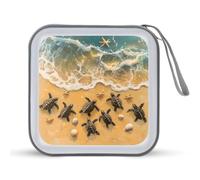 Turtles Beach CD Holder Case with 40 Capacity Protective Sleeves Hard DVD Storage Wallet for Car