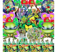 Turtles Birthday Decoration, Turtles Birthday Balloon, Turtles Party Decorations, Turtles Latex Balloons, Tablecloth, Cake Decoration and Background Turtles, Party Supplies Boy