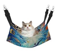 Turtles, Dolphins, Underwater Fish Printed Pet Hammock - Sleeping Hammock For Cats, Rabbits, Ferrets, Puppies, Small Animals