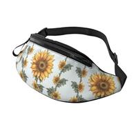 Turtles emerging from oranges Fanny Pack for Women Men Fashion Waist Pack Adjustable Belt Bag for Workout Running Travelling Casual Waist Bag, Sunflower Hand Painted Floral, One Size
